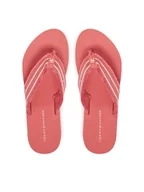Klapki i japonki damskie - Tommy Hilfiger Japonki TH Webbing Beach Sandal FW0FW08739 Koralowy - miniaturka - grafika 1