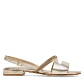 Sandały damskie - Sandały Badura BRITTOLI-A023-01 Złoty - miniaturka - grafika 1