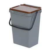 Kosze biurowe - Artplast Kosz plastikowy na śmieci do segregacji, 35 l, brązowy BS35/M - miniaturka - grafika 1