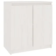 Szafki do salonu - vidaXL Lumarko Szafka boczna, biała, 60x36x65 cm, drewno sosnowe! 808099 - miniaturka - grafika 1
