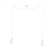 Lampy sufitowe - Biała lampa pająk Loft multi metal line X2 lampa wisząca KOLOROWE KABLE - miniaturka - grafika 1