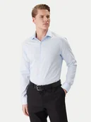 Koszule męskie - Calvin Klein Koszula LV019EU119 Błękitny Slim Fit - miniaturka - grafika 1