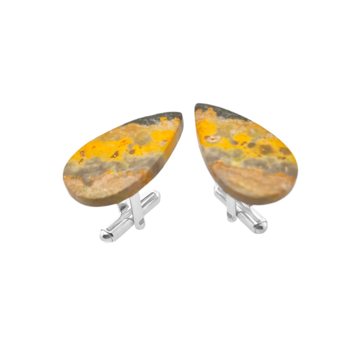 Spinki do mankietów Jaspis BumbleBee Jaspis Trzmieli (S1153) Srebro [925]