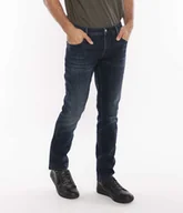 Spodnie męskie - Jeansy męskie slim JAMES 0912 DARK WASH USED-31\30 - miniaturka - grafika 1
