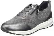 Sneakersy damskie - Geox Damskie sneakersy D Airell A, Dk Grey, 35 EU - miniaturka - grafika 1