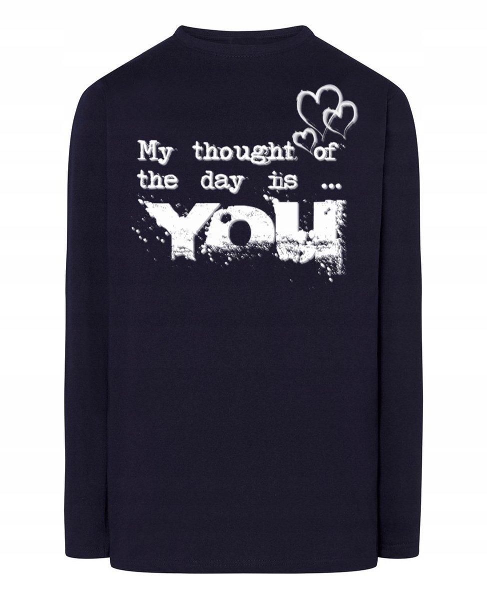 Walentynki Longsleeve nadruk Myślę o Tobie r.M