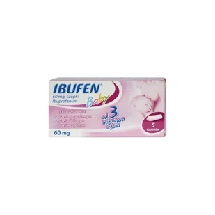 Polpharma Ibufen Baby 60mg 5 szt. - Przeziębienie i grypa - miniaturka - grafika 1