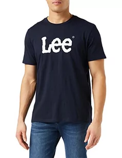 Lee Męski T-shirt z logo Wobbly, niebieski (Navy Drop Ee)., L - Koszulki męskie - miniaturka - grafika 1