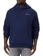 Bluzy męskie - Champion Męska bluza z kapturem Eco Future Fleece, niebieski morski, XXL - miniaturka - grafika 1