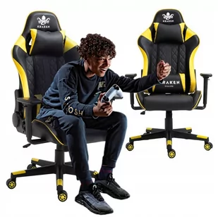 Fotel gamingowy XL obrotowy na kółkach biurowy - Fotele gamingowe - miniaturka - grafika 1