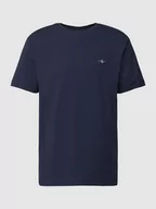 Koszulki męskie - T-shirt o kroju regular fit z wyhaftowanym logo model ‘SHIELD’ - miniaturka - grafika 1