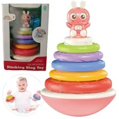Zabawki interaktywne dla dzieci - Wańka wstańka kiwaczek interaktywna piramidka  nauka kolorów liczb sensoryka - miniaturka - grafika 1