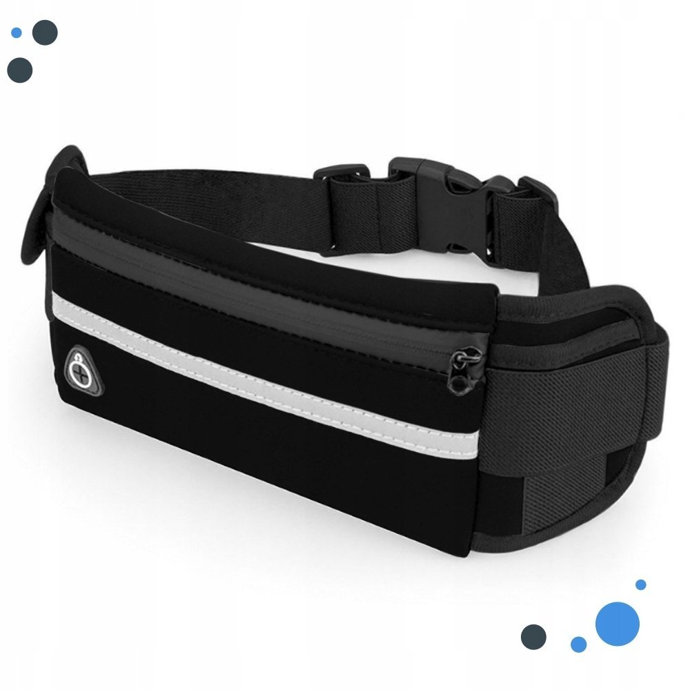 Nerka sportowa na pas do biegania Kieszeń na butelkę + Słuchawki