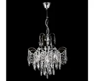 Lampy sufitowe - Żyrandol kryształowy na łańcuchu 4xE27/60W/230V - miniaturka - grafika 1