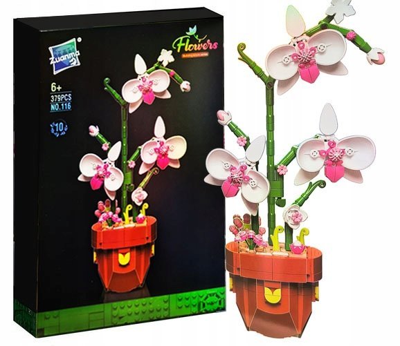 Storczyk W Doniczce Z Klocków Klocki Konstrukcyjne Orchidea Kwiat Kwiatek