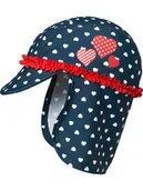 Czapki dla dzieci - Playshoes Czapka w kolorze granatowo-czerwonym z osłoną karku - miniaturka - grafika 1