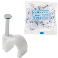 Kable - UCHWYTY KABLOWE KLIPSY DO KABLI 100SZT 6MM - miniaturka - grafika 1