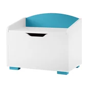 Półki i regały dla dzieci - Skrzynia dziecięca, biało-niebieska, 60 cm - miniaturka - grafika 1