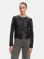 Kurtki damskie - Serge Pariente Kurtka skórzana Marion Czarny Slim Fit - miniaturka - grafika 1