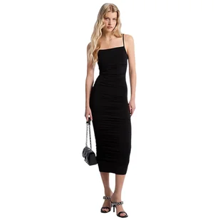 vestiti casual donna michael kors - ruchd fittd midi drs - nero - Sukienki - miniaturka - grafika 1