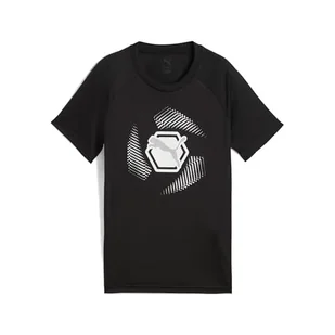 Active Sports Graphic Poly Tee B PUMA Black - Koszulki męskie - miniaturka - grafika 1
