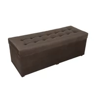 Pufy i podnóżki - Nowoczesna otwierana pufa 45x120cm w kolorze brązowym - miniaturka - grafika 1