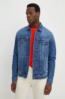 Kurtki męskie - Pepe Jeans kurtka jeansowa REGULAR JACKET męska kolor niebieski przejściowa PM402715HW3 - grafika 1