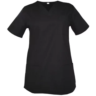 Bluza medyczna, chirurgiczna damska  kolor czarny XS - Odzież medyczna - miniaturka - grafika 1