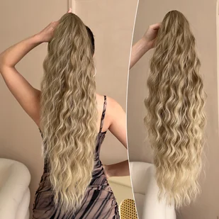 TEMU 28-calowy ombre claw ponytail z przedłużeniem z włókien syntetycznych odpornych na ciepło, idealny do codziennego użytku przez kobiety. - Inne - miniaturka - grafika 1
