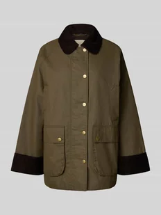 Kurtka o kroju wide fit z mieszanki bawełny z kieszeniami z patką model ‘Barn’ - Kurtki damskie - miniaturka - grafika 1