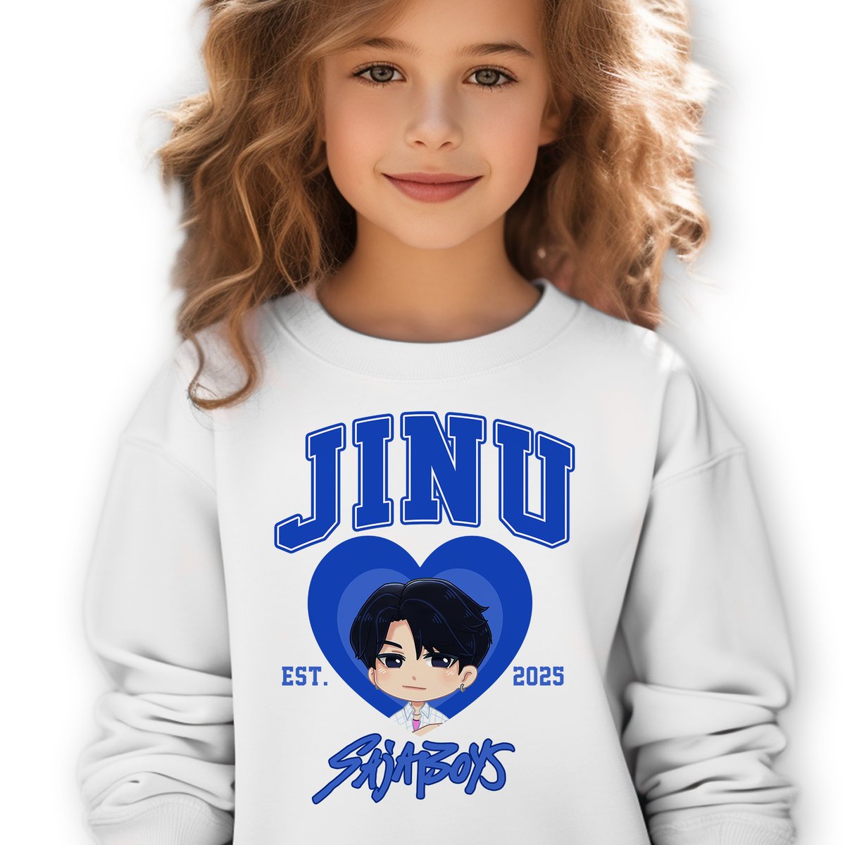 Bluza Dziecięca Biała JINU SAJABOYS Do Przedszkola K-pop Muzyka Wz - 116 cm