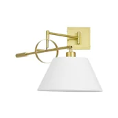 Lampy ścienne - LAMPA ŚCIENNA KINKIET MOSIĘŻNO-BIAŁY TURINA - miniaturka - grafika 1