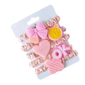Ozdoby do włosów - Zestaw Frotek Gumek 5W1 Na Plakietce Sweet Gum125R - miniaturka - grafika 1