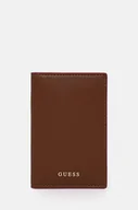 Etui na dokumenty i karty - Guess etui na karty skórzane kolor brązowy RW1654 P4301 - miniaturka - grafika 1