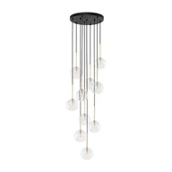 Lampy sufitowe - Stylowa lampa wisząca, 10 kulistych kloszy TK 5944 z serii NILOS - miniaturka - grafika 1