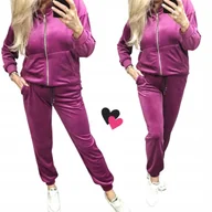 Dresy damskie - Dres Damski Welurowy 54 56 7xl Rozpinany różowy wygodny otulający hi - miniaturka - grafika 1