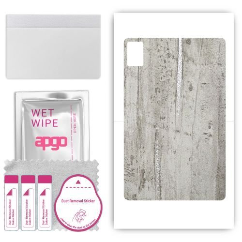 folia naklejka skórka strukturalna na TYŁ do Oukitel OKT3 - Beton Srebrne Paski - apgo SKINS