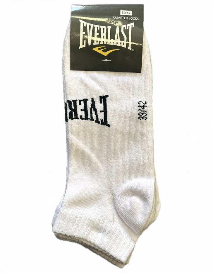 Everlast Skarpety Męskie Zakostki Bawełniane 3 pary Białe Rozmiar 39/42