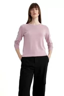 Swetry damskie - DeFacto Damski sweter Tricot, bordowy, XXL - miniaturka - grafika 1
