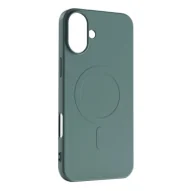 Etui i futerały do telefonów - Etui Liquid Silicone Case MagSafe na iPhone 16 - ciemnozielone - miniaturka - grafika 1