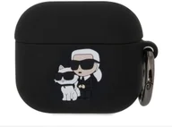 Akcesoria do słuchawek - Karl Lagerfeld 3D Nft Karl And Choupette Silicone For Airpods 3 Czarne - miniaturka - grafika 1