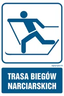 Systemy ekspozycyjne i znaki informacyjne - RD013 TRASA BIEGÓW NARCIARSKICH, PN - PŁYTA PCV 1MM; (500X750MM) - miniaturka - grafika 1
