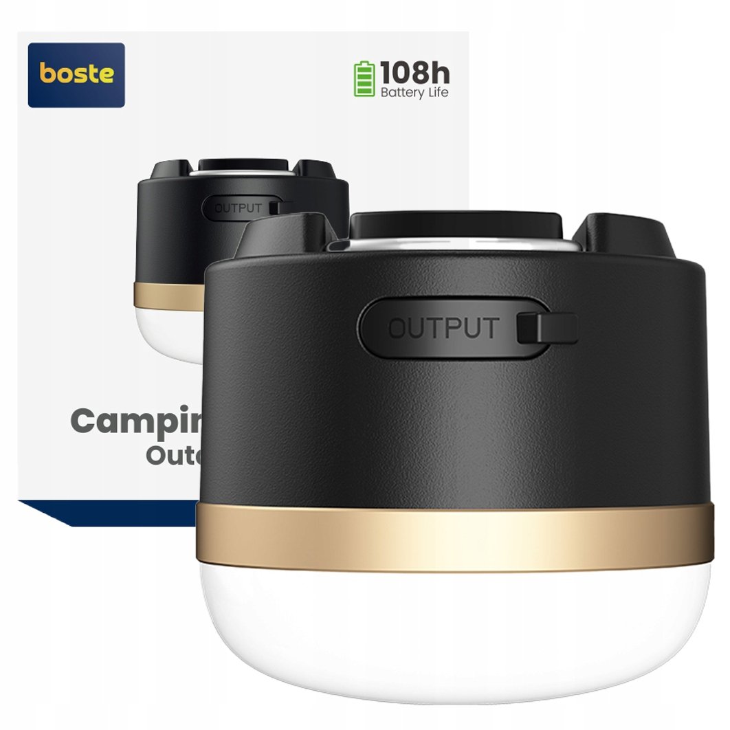 Boste Lampka Led Kempingowa Turystyczna Powerbank Latarka Bezprzewodowa Usb
