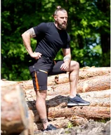 Spodnie sportowe męskie - ARDONCREATRON H2360 - Szorty męskie elastyczny softshell o dopasowanym kroju SLIM FIT 3 kieszenie nogawki otwory wentylacyjne - czarny 48 - miniaturka - grafika 1