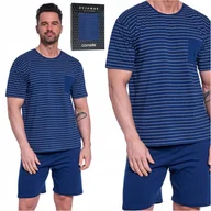 Piżamy damskie - Piżama męska bawełniana krótki rękaw CORNETTE 325/175 Lagoon XXL - miniaturka - grafika 1