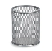 Przyborniki na biurko - Kubek na przybory biurowe z metalowej siatki, Ø 11 cm - miniaturka - grafika 1