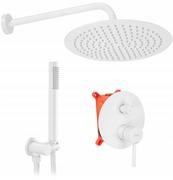Zestawy prysznicowe - Rea Zestaw natryskowy podtynkowy Lungo white biały + BOX P8540 - miniaturka - grafika 1