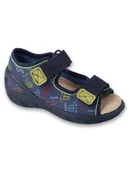 Kapcie damskie - Chłopięce kapcie samochody granatowe Befado r.24 - miniaturka - grafika 1