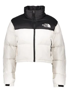 The North Face Kurtka puchowa "Nuptse" w kolorze biało-czarnym - Kurtki damskie - miniaturka - grafika 1