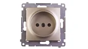 Gniazdka elektryczne - Kontakt Simon Simon 54 Gniazdo pojedyncze b/u 16A IP20 złoty mat DG1Z.01/44 WMDW-00101x-044 0001-00000-35756 [4349490] - miniaturka - grafika 1